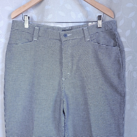 Vintage 90s Lee Houndstooth Tapered Leg Trouser Pants Black White Plus 16 - Picture 3 of 16